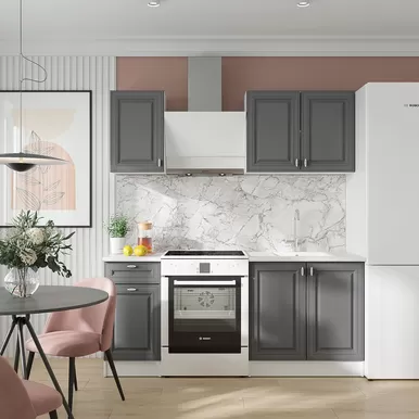 Кухня Настя 1.2м - Графит Софт (Горизонт)