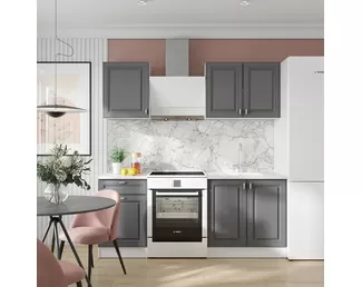 Кухня Настя 1.3м - Графит Софт (Горизонт)