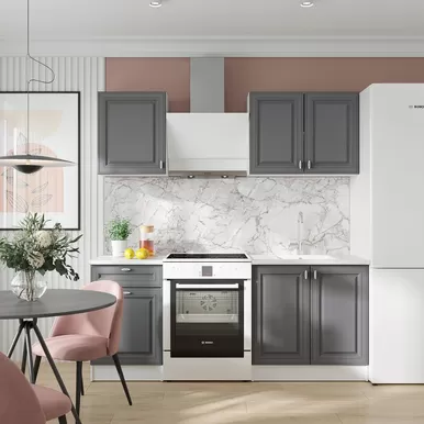 Кухня Настя 1.3м - Графит Софт (Горизонт)