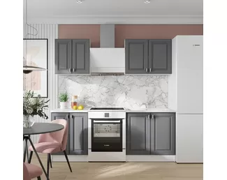 Кухня Настя 1.4м - Графит Софт (Горизонт)