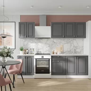 Кухня Настя 1.9м - Графит Софт (Горизонт)