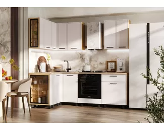 Кухонный гарнитур угловой Бьянка 1.2х2.2м - Кашемир (МИФ)