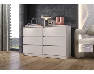 Комод Челси 1202 (6 ящиков) - Кашемир (МИФ)