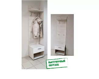 Тумба Сафари ТМ-003 (Выставочный образец) - Дуб Крафт белый/Белый Софт матовый (МК Стиль)