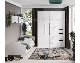 Детская МИА - Комплект 9 - Белый металлик / Анкор светлый (Стендмебель)