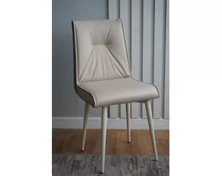 Стул Сенатор (2 шт.) - Кожа Бежевая/Бежевый (ДСВ Мебель)