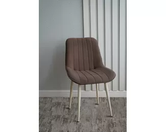 Стул Канцлер (2 шт.) - Велюр Шоколад/Бежевый (ДСВ Мебель)