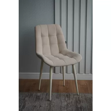 Стул Президент (2 шт.) - Велюр Бежевый Софт/Бежевый (ДСВ Мебель)