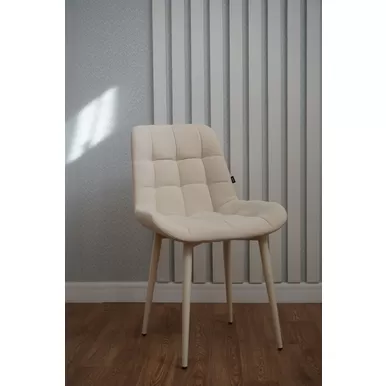 Стул Президент (2 шт.) - Велюр Ваниль/Бежевый (ДСВ Мебель)