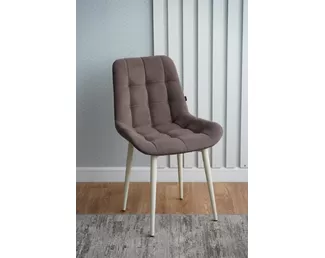 Стул Президент (2 шт.) - Велюр Шоколад/Бежевый (ДСВ Мебель)