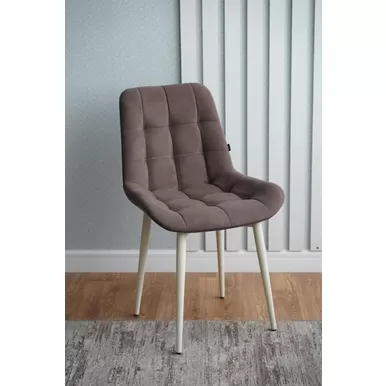 Стул Президент (2 шт.) - Велюр Шоколад/Бежевый (ДСВ Мебель)