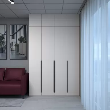 Шкаф Пальма 1600 с антресолью Пальма 1600 - Сатин (ДСВ Мебель)