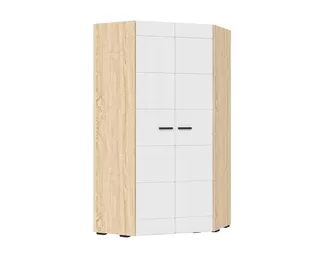 Шкаф 2-х ств. угловой Либерти ШК-06 - Дуб Сонома/Белый глянец (Стендмебель)