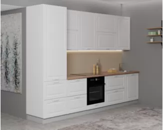 Кухня Капри 3.2м - Керамика белый (ДСВ Мебель)