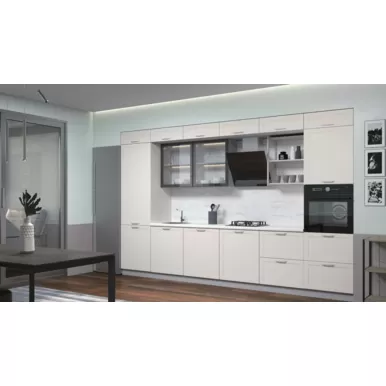 Кухня Квадро 3.6м - Бежевый Софт (ДСВ Мебель)