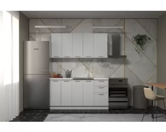 Кухонный гарнитур Марсель 1.6м - Фреш Меркури (ДСВ Мебель)