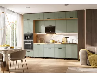Кухонный гарнитур Бьянка 3.0м/1080мм - Олива Софт (МИФ)