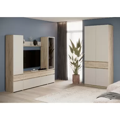 Гостиная Бостон (Комплект 1) - Дуб Крафт серый/Кашемир (МК Стиль)