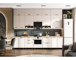 Кухонный гарнитур Бьянка 3.4м/1350мм - Кашемир (МИФ)