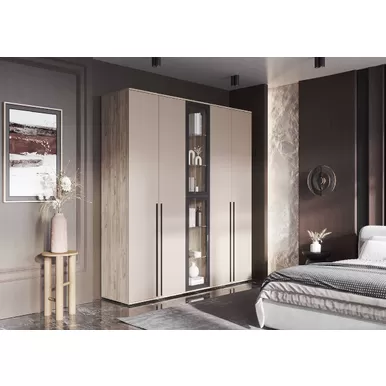 Модульные шкафы Норд (Композиция 1) - Дуб Крафт серый/Кашемир (МИФ)