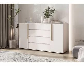 Комод Норд (2 двери, 4 ящика) (золото) - Кашемир (МИФ)