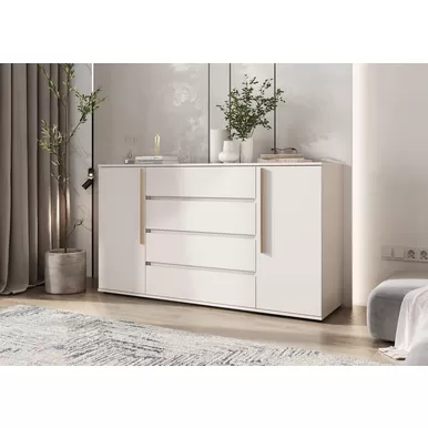 Комод Норд (2 двери, 4 ящика) (золото) - Кашемир (МИФ)