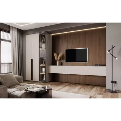 Модульная гостиная Норд (Комплект 1) - Дуб Крафт серый/Кашемир (МИФ)