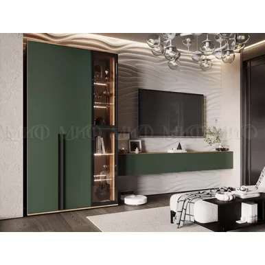 Модульная гостиная Норд (Комплект 1) - Дуб Крафт/Изумруд (МИФ)