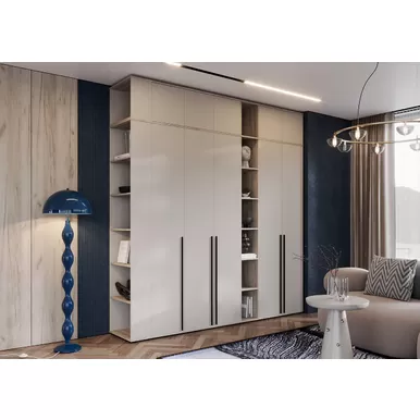 Модульные шкафы Норд (Композиция 2) - Дуб Крафт серый/Кашемир (МИФ)