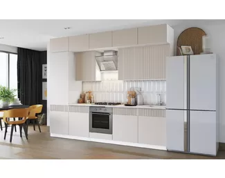 Кухонный гарнитур Оливия NEW 3.0м - Компоновка 1 - Кашемир (МИФ)