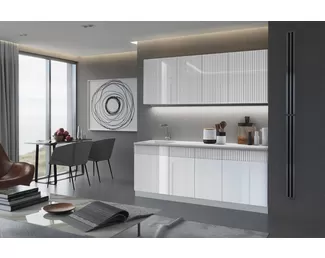 Кухонный гарнитур Оливия NEW 2.0м - Белый глянец (МИФ)