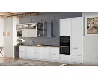 Кухня Манго 4.8м - Бежевый/Белый (ДСВ Мебель)