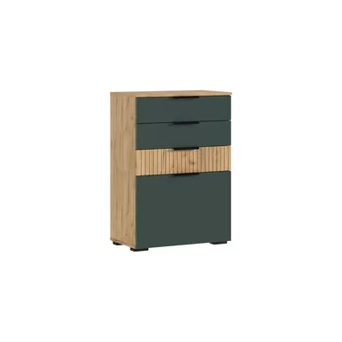 Комод Роджина - Дуб Крафт / Изумруд (МИФ)