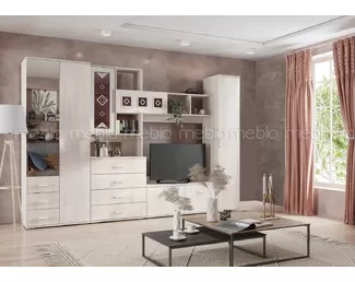 Гостиная Белла - Комплект 6 - Ясень белый (BTS)