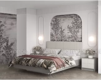 Спальный гарнитур Селена (Комплект 4) - Шиншилла серая / Кварц Грей Софт (МК Стиль)