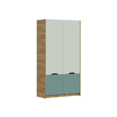Шкаф RICH ШК-002 - Дуб Крафт золотой / Пастельный зеленый / Сумеречно голубой (МК Стиль)