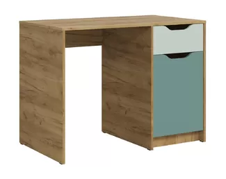 Стол письменный RICH  СП-001 - Дуб Крафт золотой / Пастельный зеленый / Сумеречно голубой (МК Стиль)