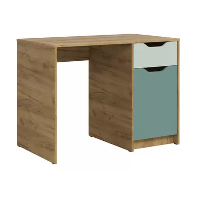 Стол письменный RICH  СП-001 - Дуб Крафт золотой / Пастельный зеленый / Сумеречно голубой (МК Стиль)