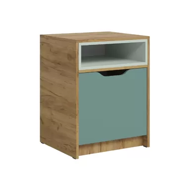 Тумба RICH ТМ-001 - Дуб Крафт золотой / Пастельный зеленый / Сумеречно голубой (МК Стиль)