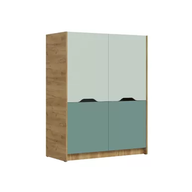 Шкаф RICH ШК-004 - Дуб Крафт золотой / Пастельный зеленый / Сумеречно голубой (МК Стиль)