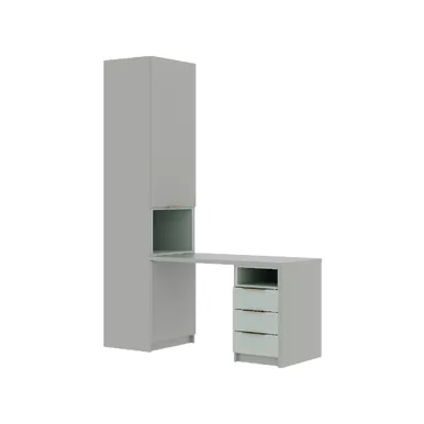 Стол письменный ДЖЕРСИ СП-001 - Шиншилла Серая / Пастельный зеленый / Матовый Скай (МК Стиль)