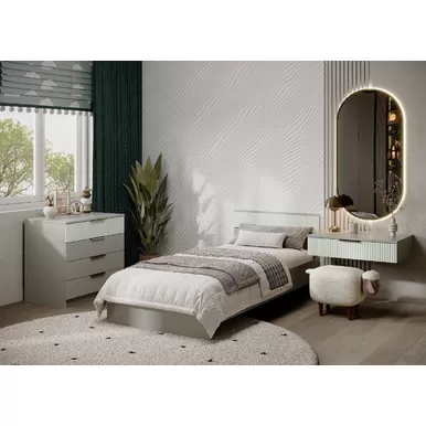 Детская ДЖЕРСИ (Комплект 6) - Шиншилла Серая / Матовый Скай (МК Стиль)