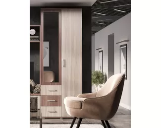 Шкаф 2-х ств. Белла - Ясень Шимо темный/Ясень Шимо светлый (МИФ)