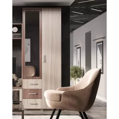 Шкаф 2-х ств. Белла - Ясень Шимо темный/Ясень Шимо светлый (МИФ)