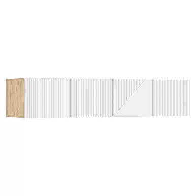 Антресоль Ирис к шкафу (1800) - Дуб Крафт/Браш Вайт (МИФ)