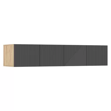 Антресоль Ирис к шкафу (1800) - Дуб Крафт/Браш Графит (МИФ)