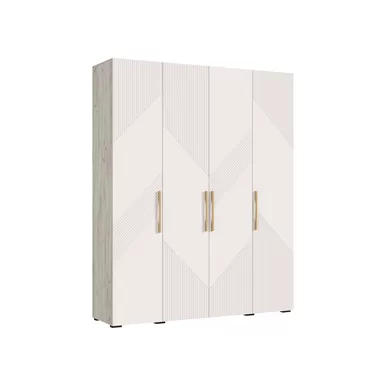 Шкаф 4-х ств. Ирис (1800) - Дуб Крафт серый/Кашемир (МИФ)