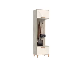 Шкаф с вешалками Ирис - Дуб Крафт серый/Кашемир (МИФ)