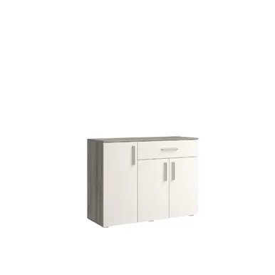 Комод Фиеста NEW (1 ящик, 3 двери) (1200) - Дуб Крафт серый/Кашемир (МИФ)