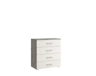 Комод Фиеста NEW (4 ящика) (800) - Дуб Крафт серый/Кашемир (МИФ)